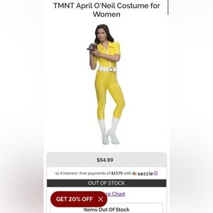 Women’s TMNT April O’Neil Costume, XS
